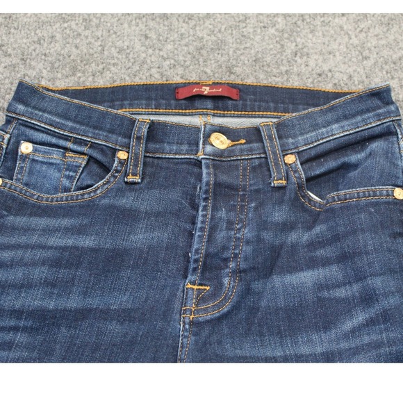 7 For All Mankind Josefina Dark Wash Skinny Jeans Womens Size 24 - Picture 3 of 12